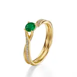 Pierścionek z szmaragdem i brylantami AJPZ_123